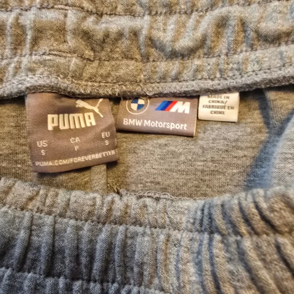 Puma BMW Motorsport Mens Gray Fleece Jogger Sweatpants‎ 531181-03 Size Small